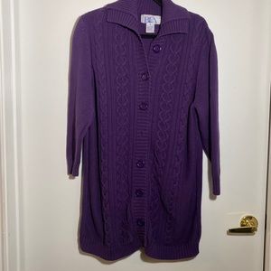 A1☃️By BFA Cable knit sweater purple XL